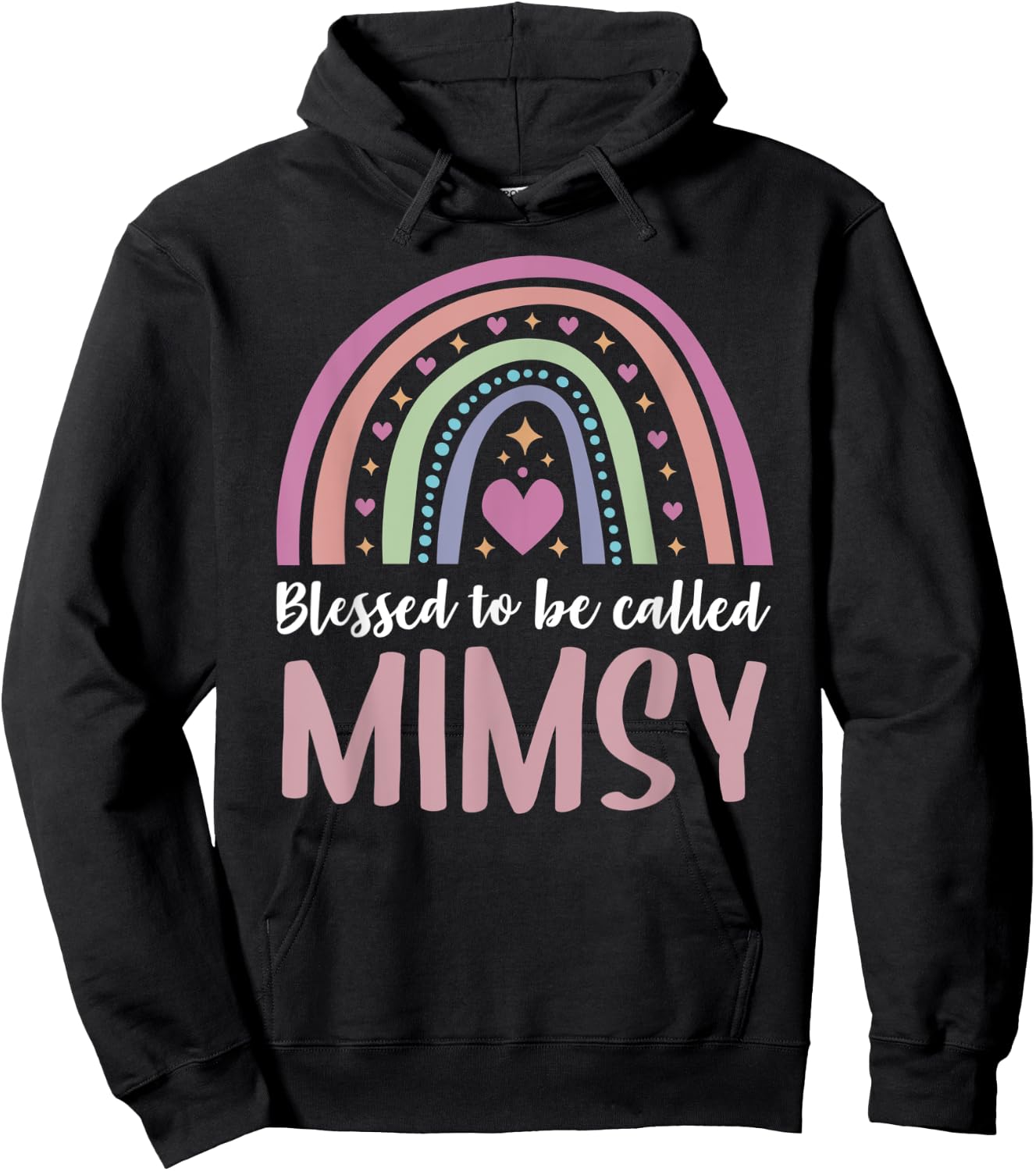 Mimsy Shirt for Grandma Women Mothers Day Blessed Mimsy Hoodie - Hoodie | Black