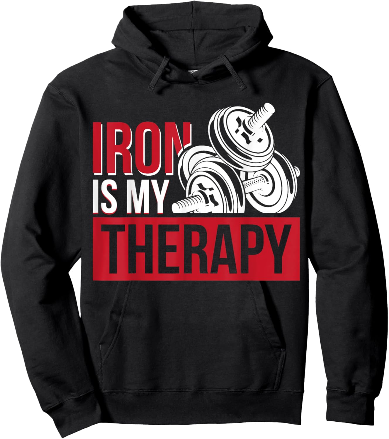 Iron Is My Therapy Hoodie - Hoodie | Black