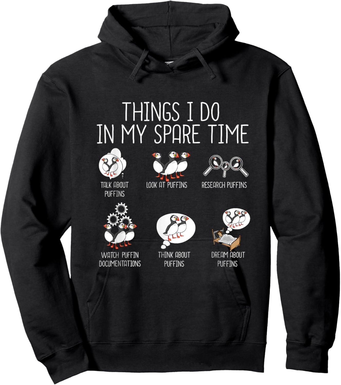 Funny Atlantic Puffin Bird Lover Women Atlantic Puffin Hoodie - Hoodie | Black