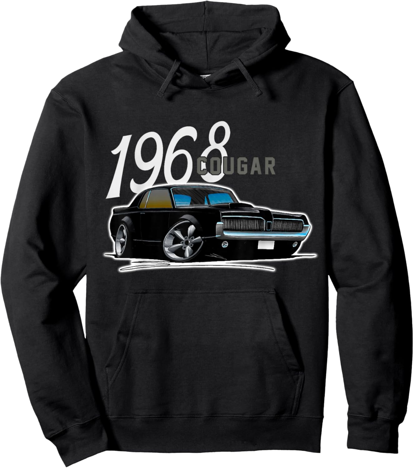 1968 68 Mercury classic Cougar Vinatge cars Hoodie - Hoodie | Black