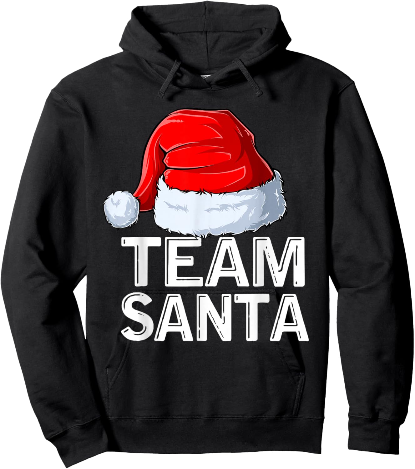 Team Santa Christmas Squad Family Matching Pajamas Hoodie - Hoodie | Black