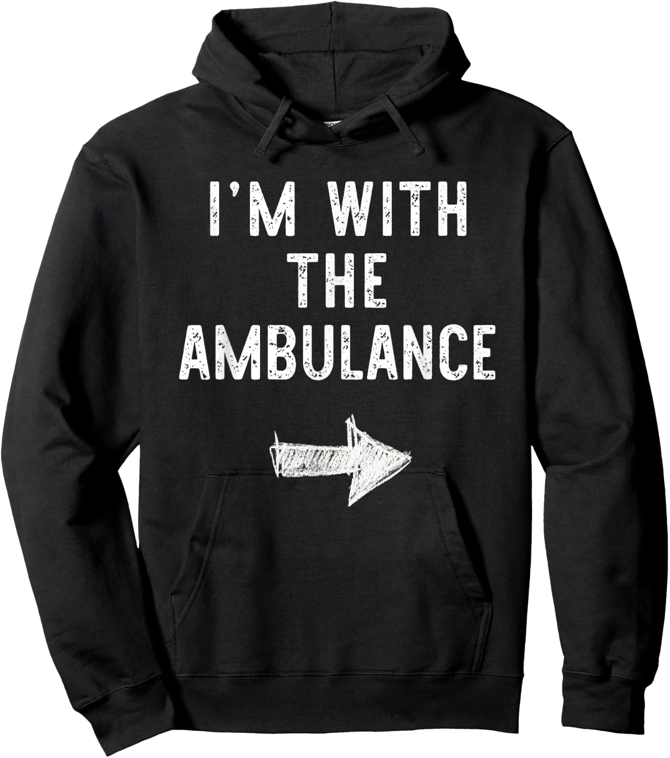 I’m With The Ambulance Funny Halloween Couple Costume Hoodie - Hoodie | Black