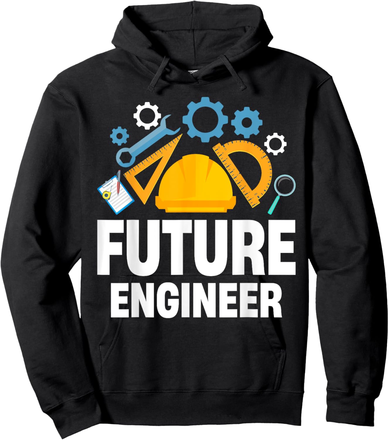 Engineering Student Kids Funny Future Engineer Hoodie - Hoodie | Black