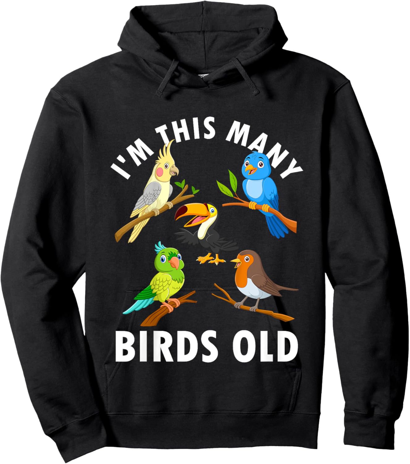 5 Year Old Birds Old 5th Birthday Kids Hoodie - Hoodie | Black
