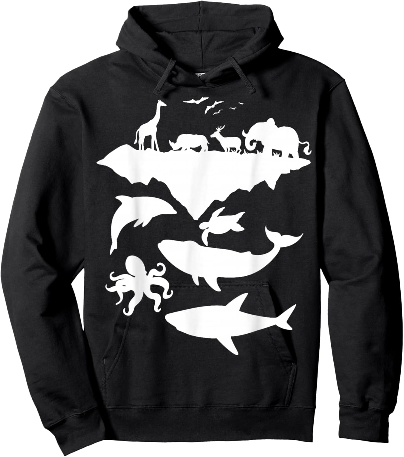 Animals Of The World Wildlife Conservation Funny Environment Hoodie - Hoodie | Black