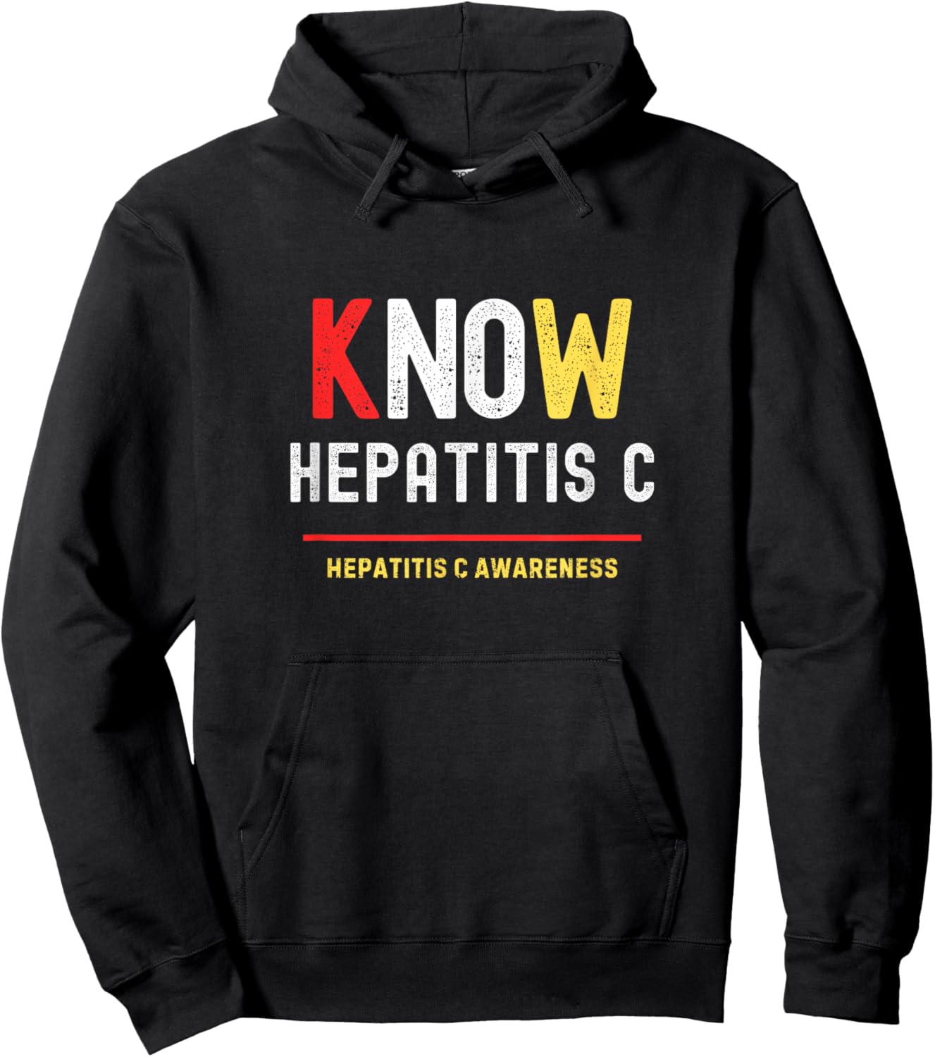 Know No Hepatitis C Disease Awareness Hoodie - Hoodie | Black