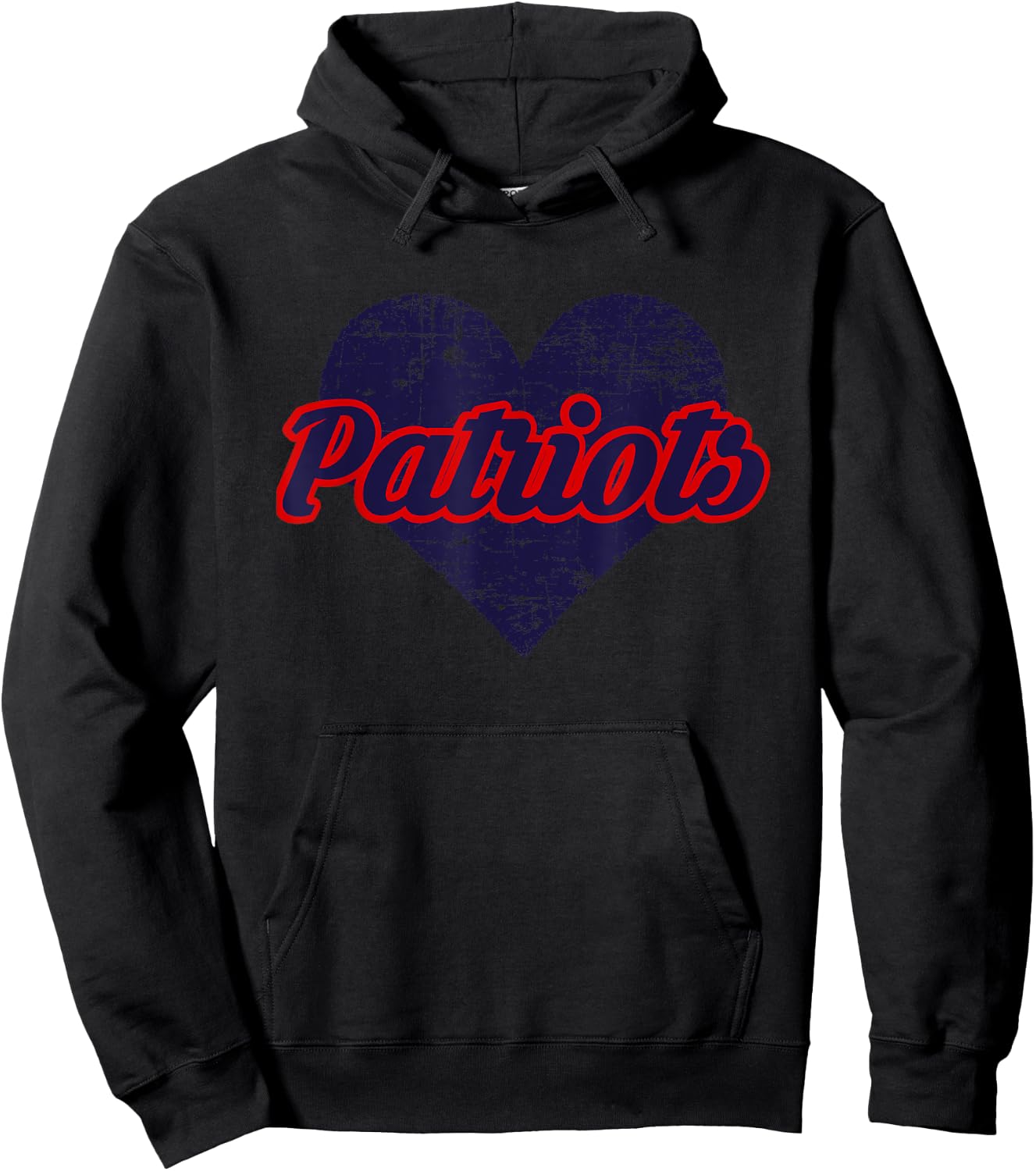 Binghamton Patriots Over Heart Hoodie - Hoodie | Black