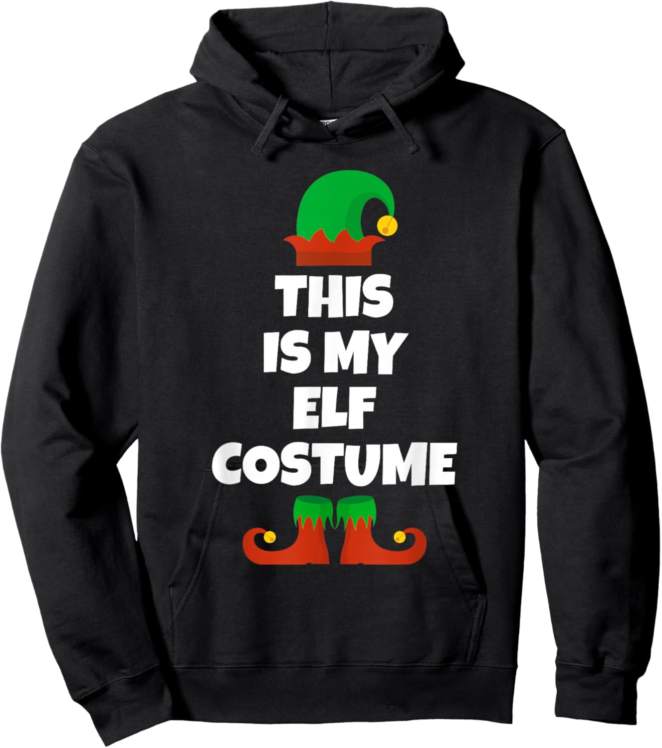 This Is My Elf Costume Halloween Lazy Easy Last Minute Hoodie - Hoodie | Black