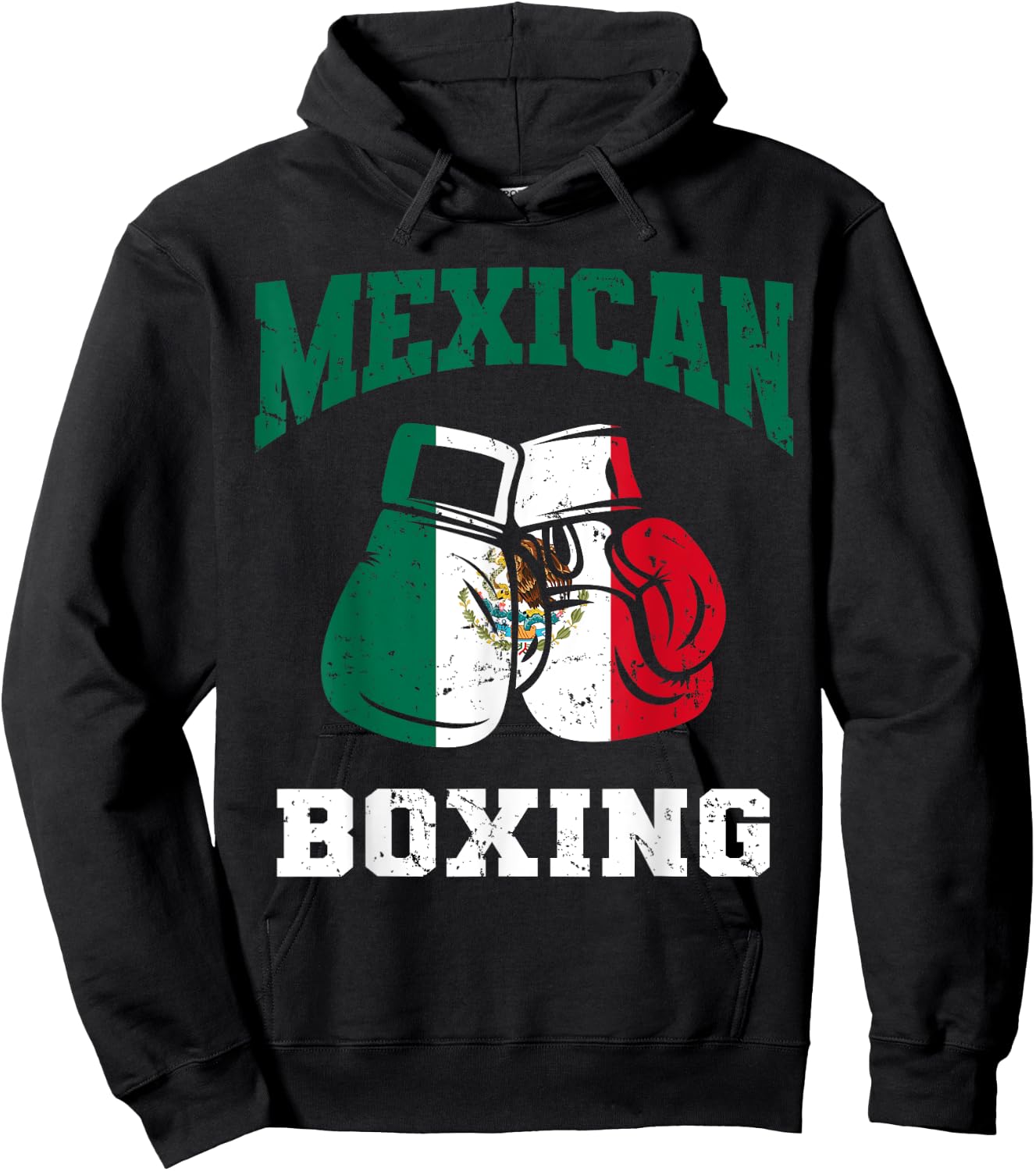 Mexican Boxing Gloves Mexico Pride Patriotic Boys Kids Hoodie - Hoodie | Black