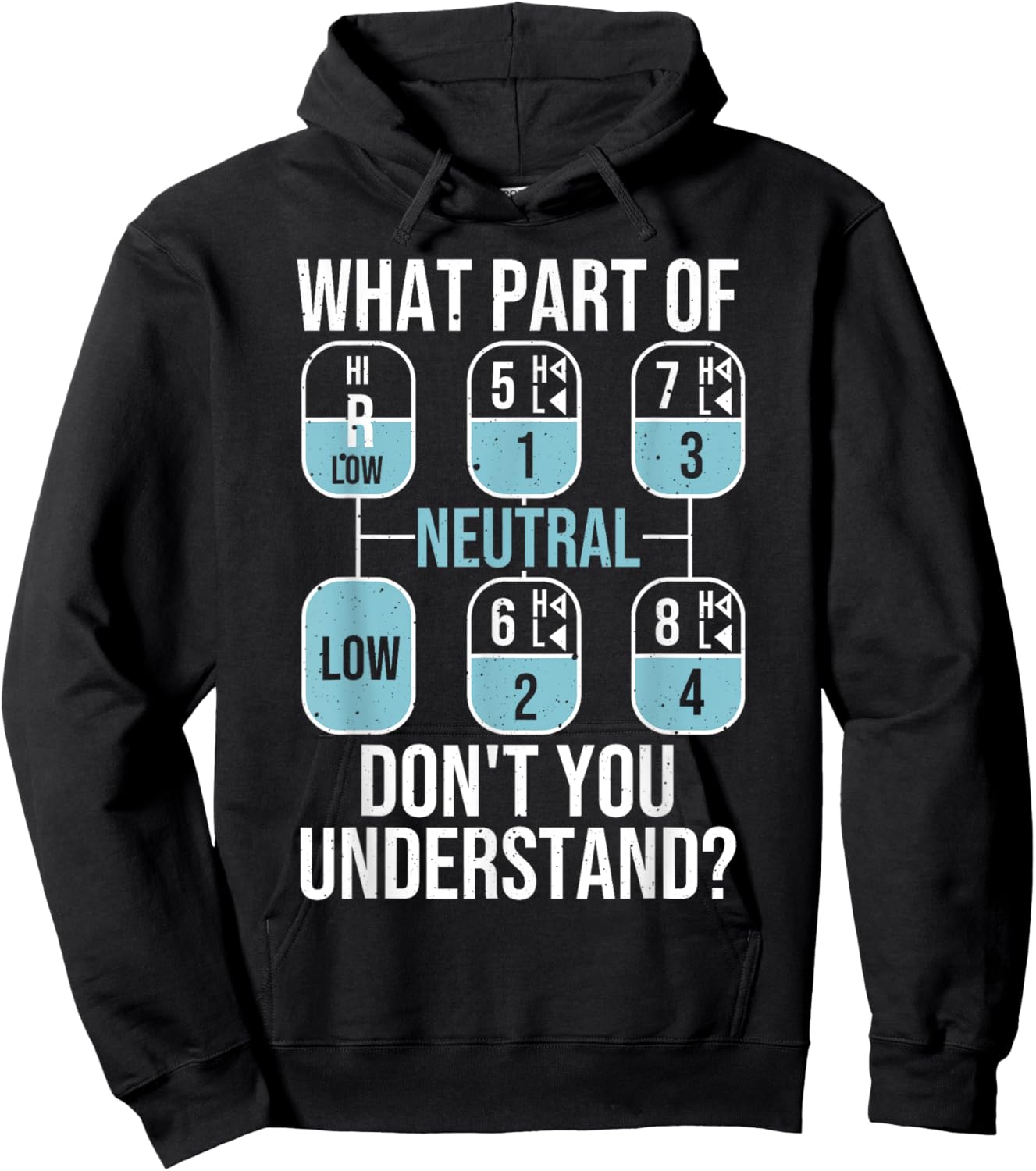Funny Trucker Design Big Rig Trucker Truck Driver Hoodie - Hoodie | Black