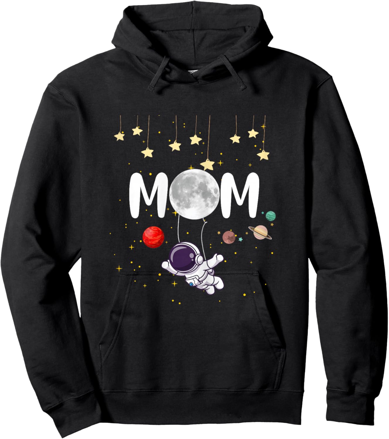 Cute Mom Space Astronaut Mama Lovely Mother's Day Woman Hoodie - Hoodie | Black
