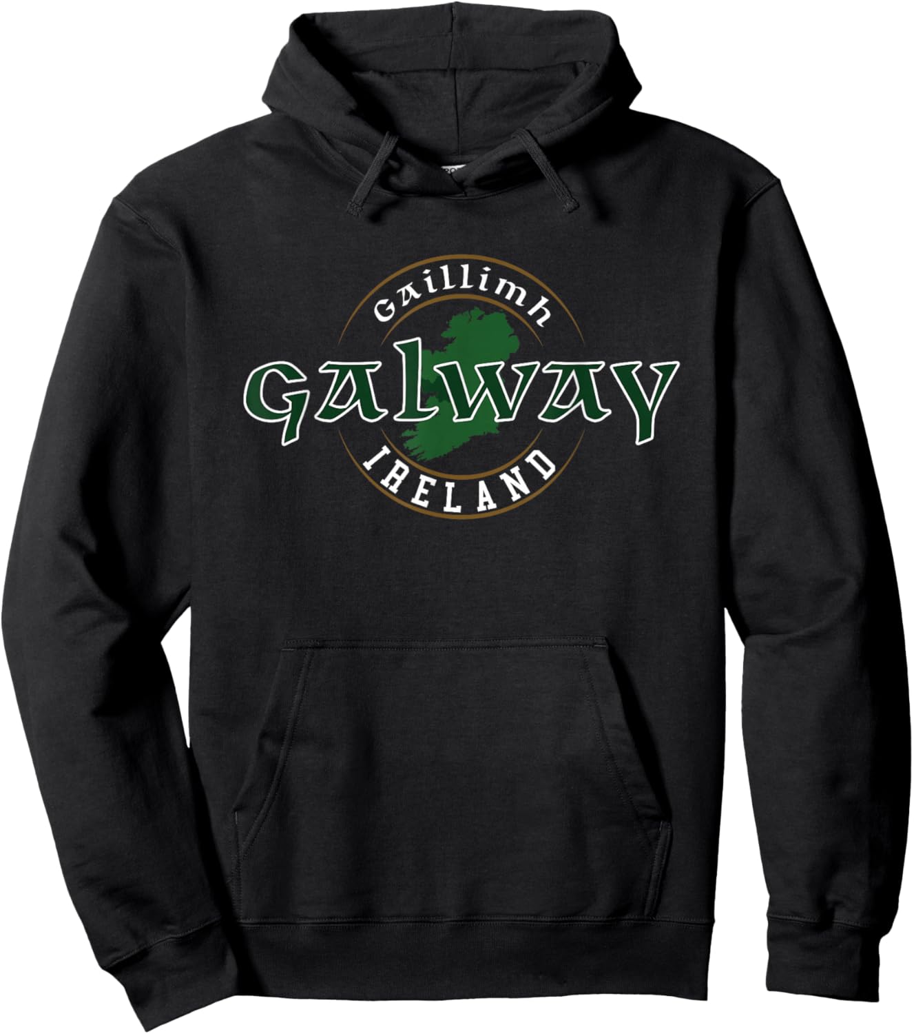 Galway Ireland Irish Map Hoodie - Hoodie | Black