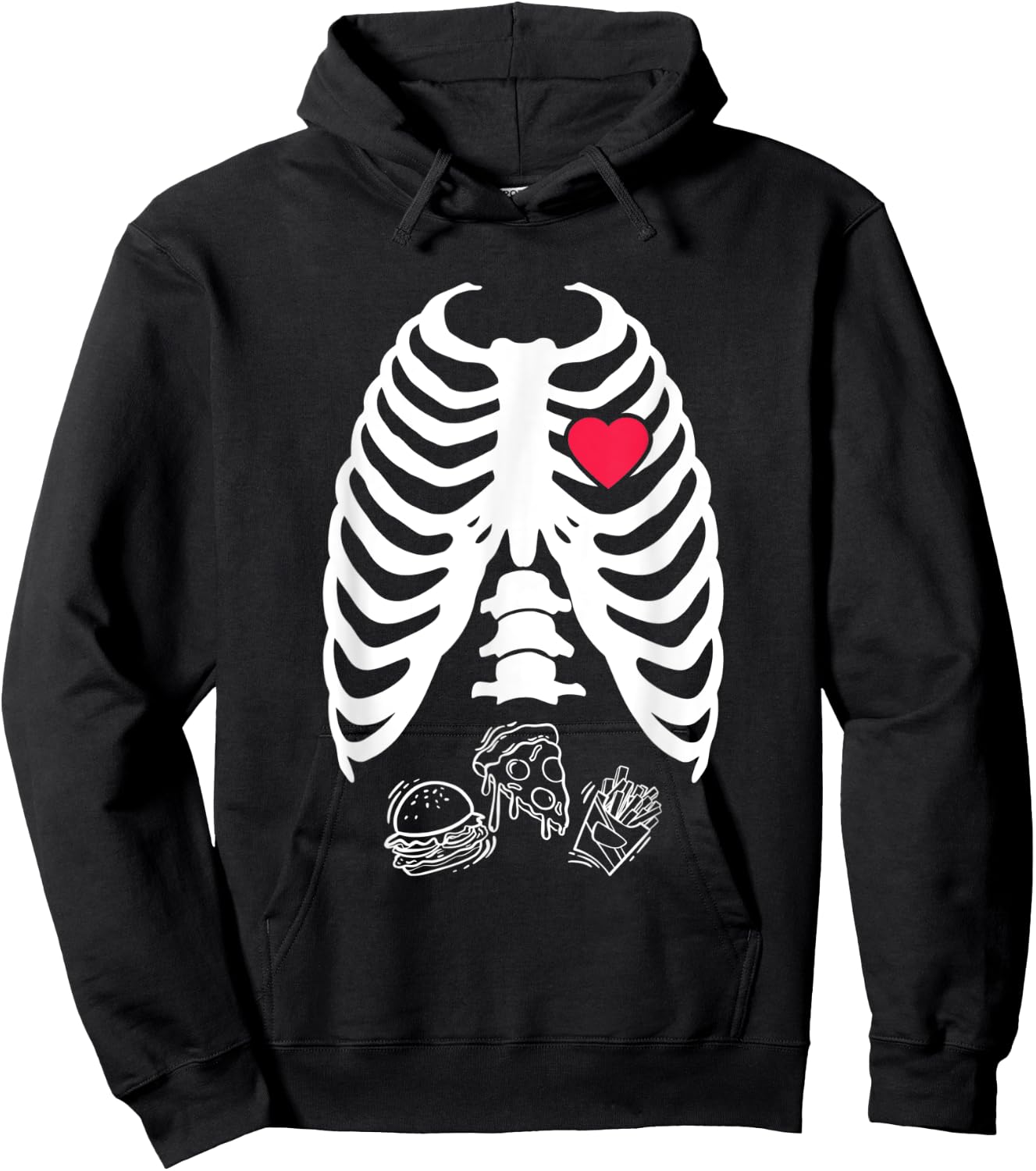 Skeleton Fast Food Halloween Great Gift Hoodie - Hoodie | Black