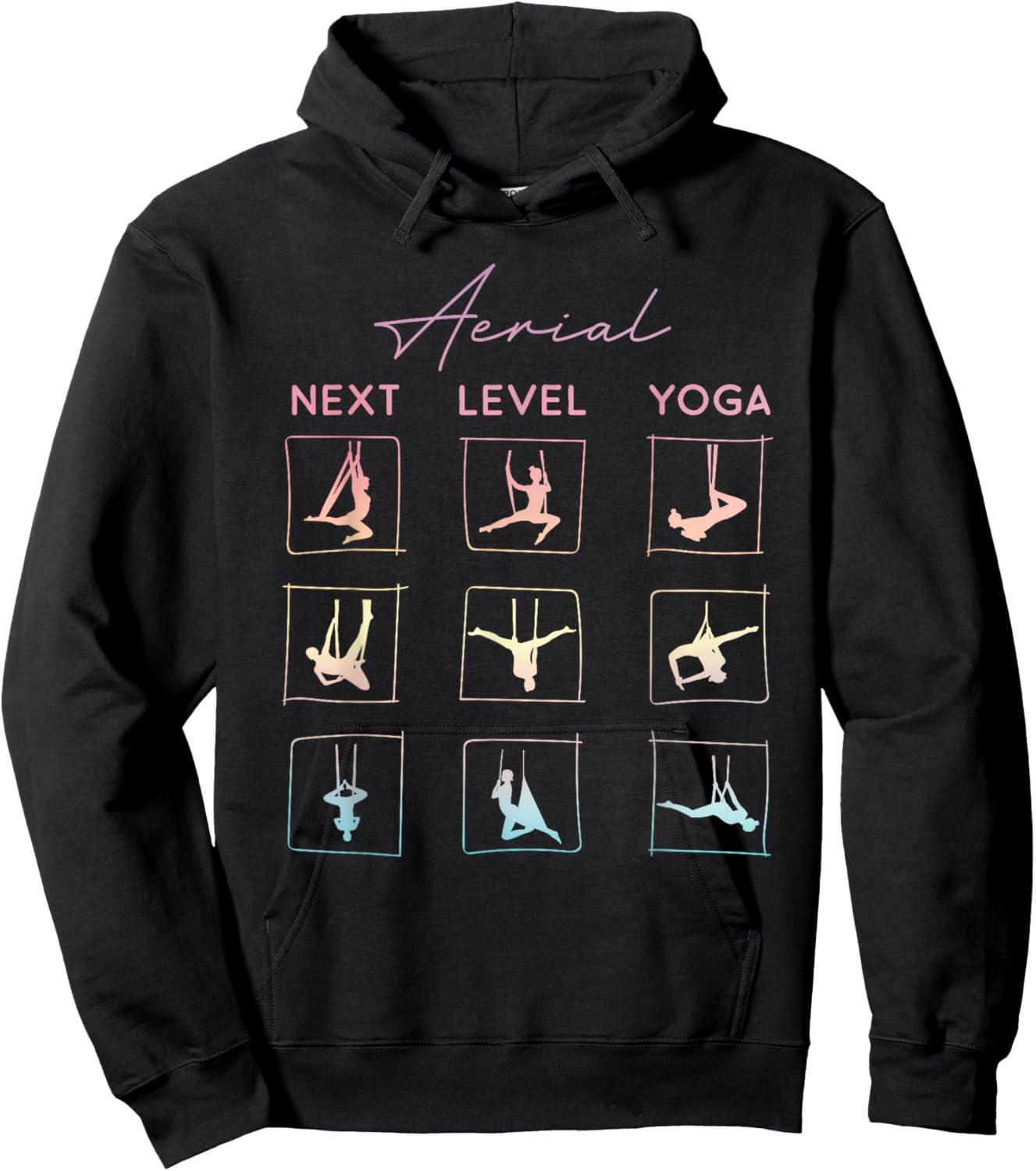 Aerial Yoga Gifts, Aerial Silks, Hammock Silks, Upside Down Hoodie - Hoodie | Black