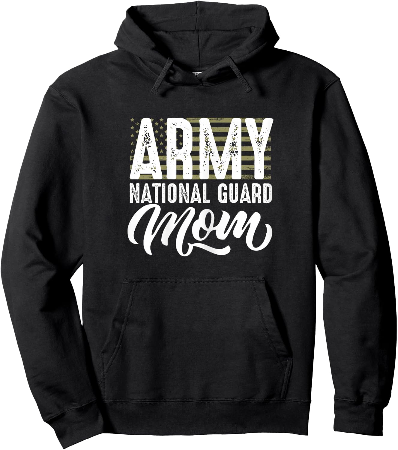 Army National Guard mom of Hero Military Hoodie - Hoodie | Black