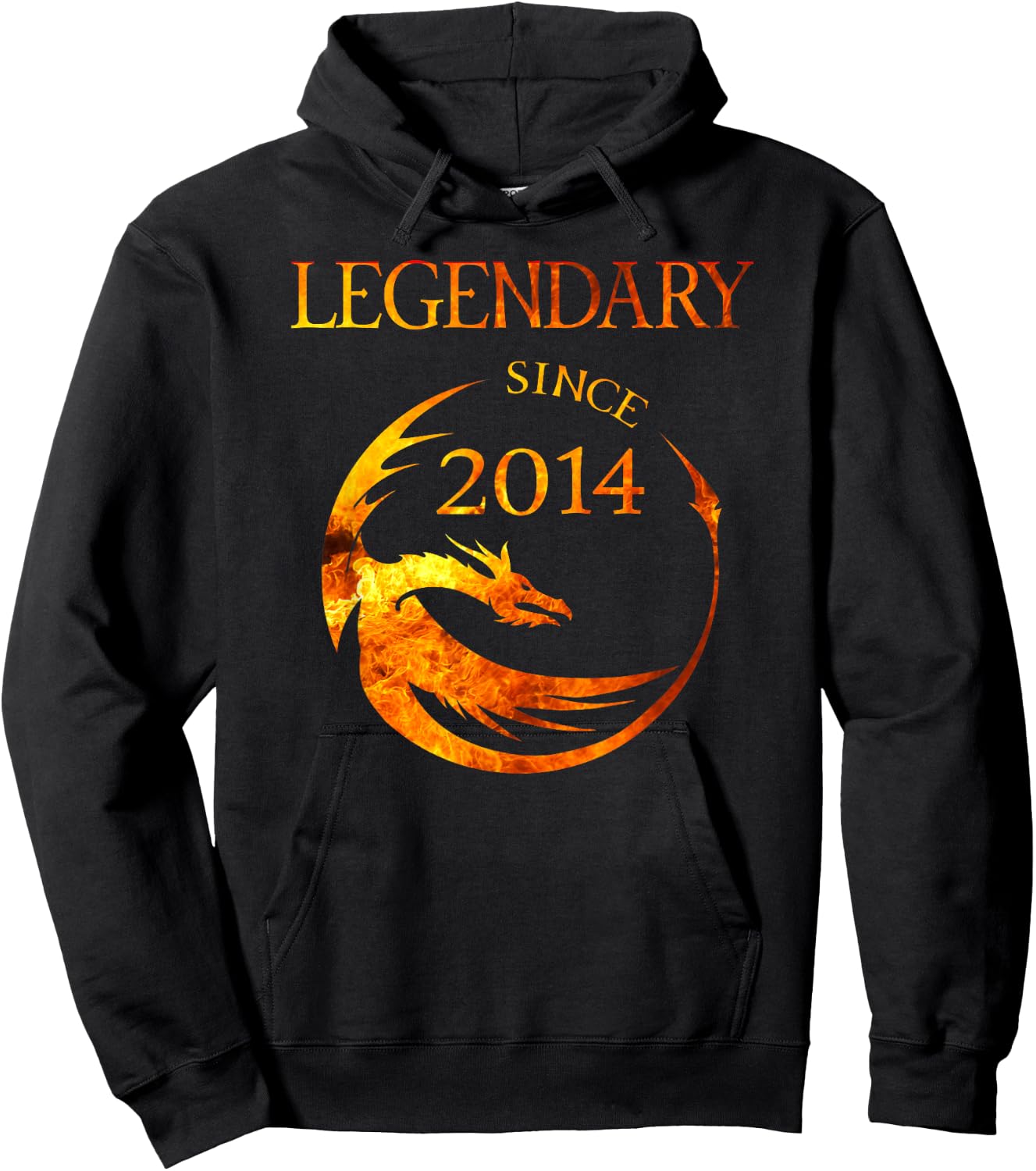 11th Birthday Gift - Dragon Legendary Since 2014 Hoodie - Hoodie | Black