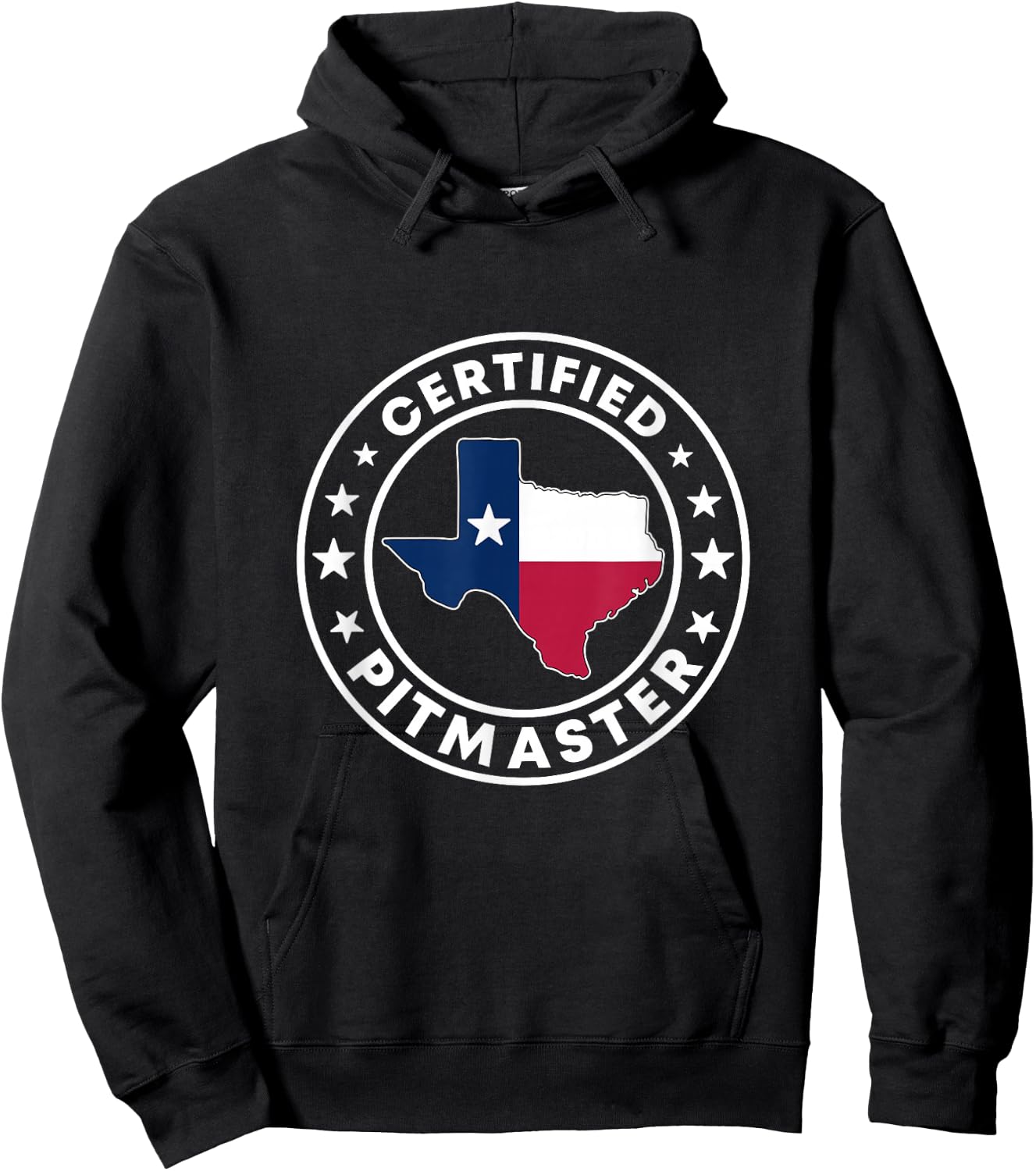 Certified Pitmaster Texan BBQ Grilling Texas Barbecue Grill Hoodie - Hoodie | Black