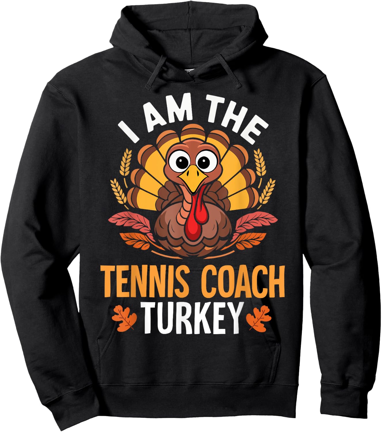 Thanksgiving I'm The Tennis Coach Turkey Matching Hoodie - Hoodie | Black