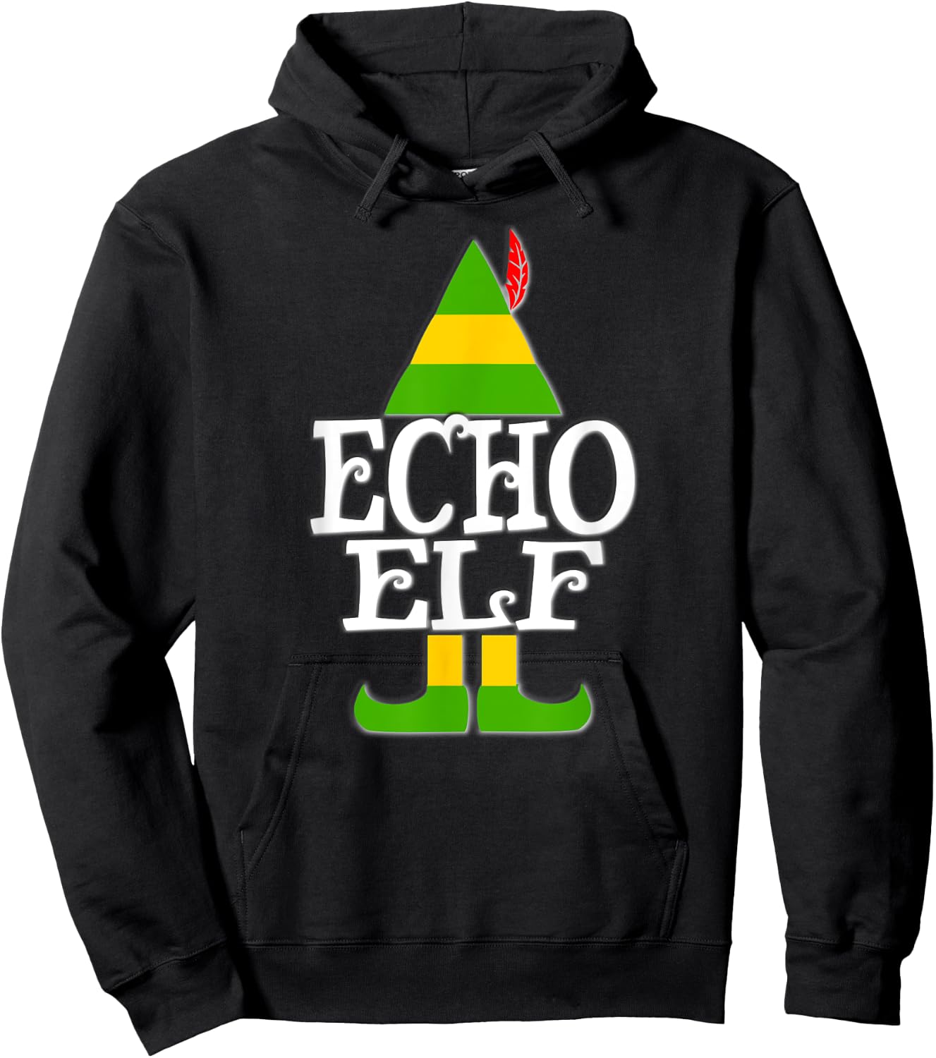 Echo Elf RDCS Cardiac Ultrasound Tech Christmas Sonographer Hoodie - Hoodie | Black