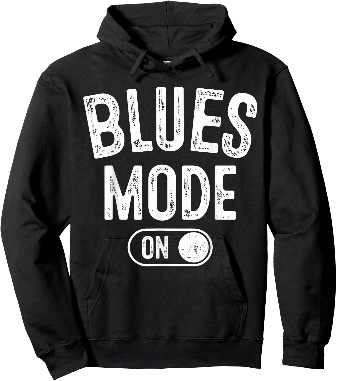 Blues Mode On Funny Blues Man Gift Musician Singer Guitarist Hoodie - Hoodie | Black