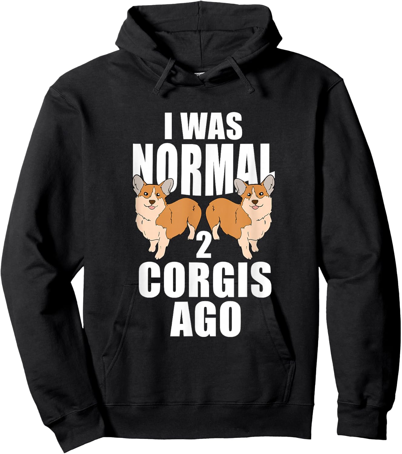 I Was Normal 2 Corgis Ago Corgi Dog Hoodie - Hoodie | Black