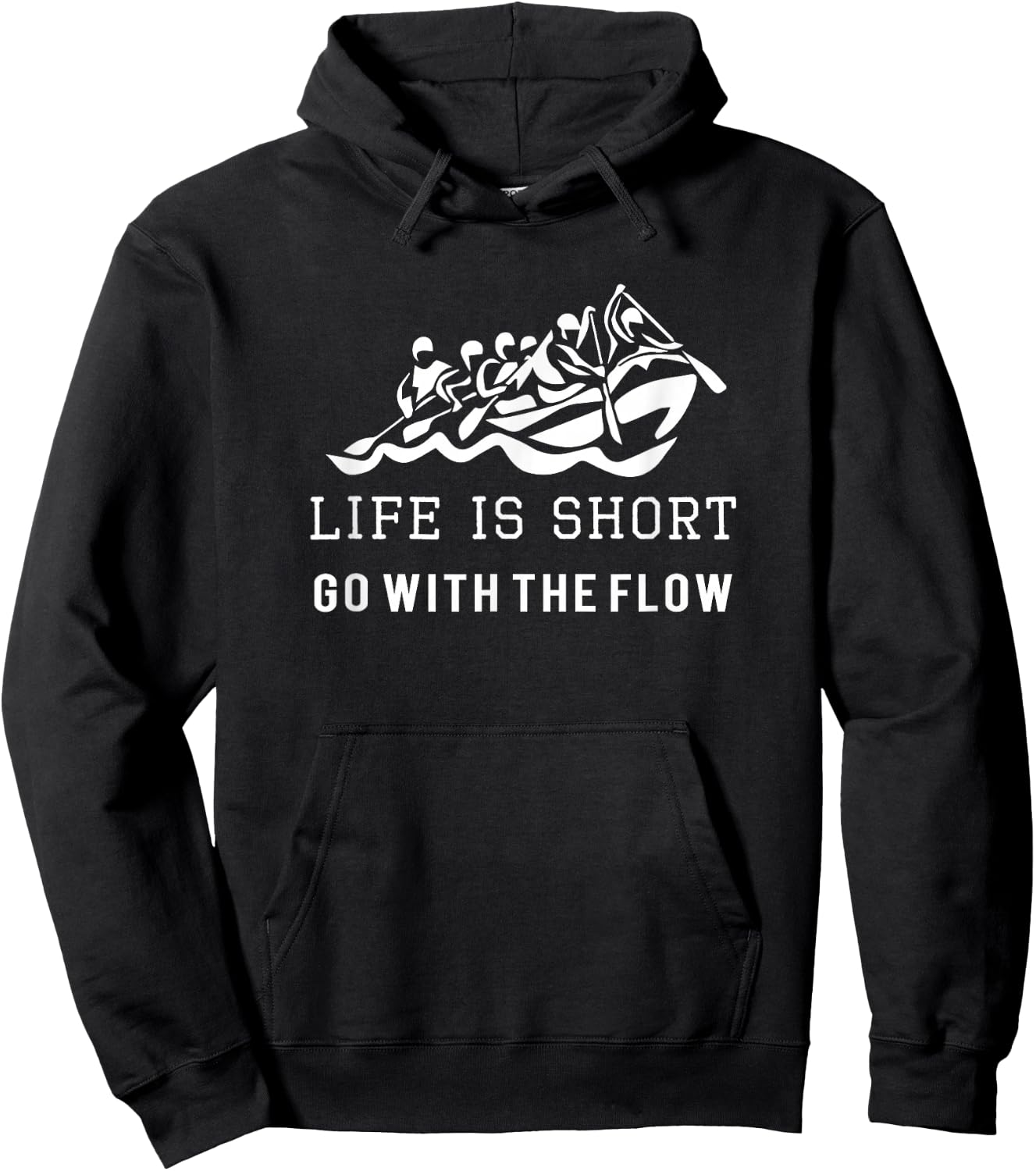 Cool Go With the Flow Whitewater Rafting Gift Hoodie - Hoodie | Black