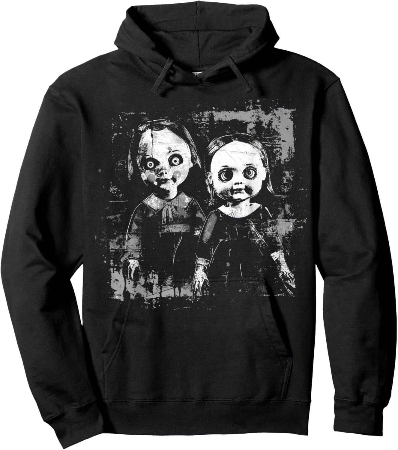 Horror Haunted Doll Creepy Toy Halloween Goth Alt Scary Emo , Small, Black Hoodie - Hoodie | Black