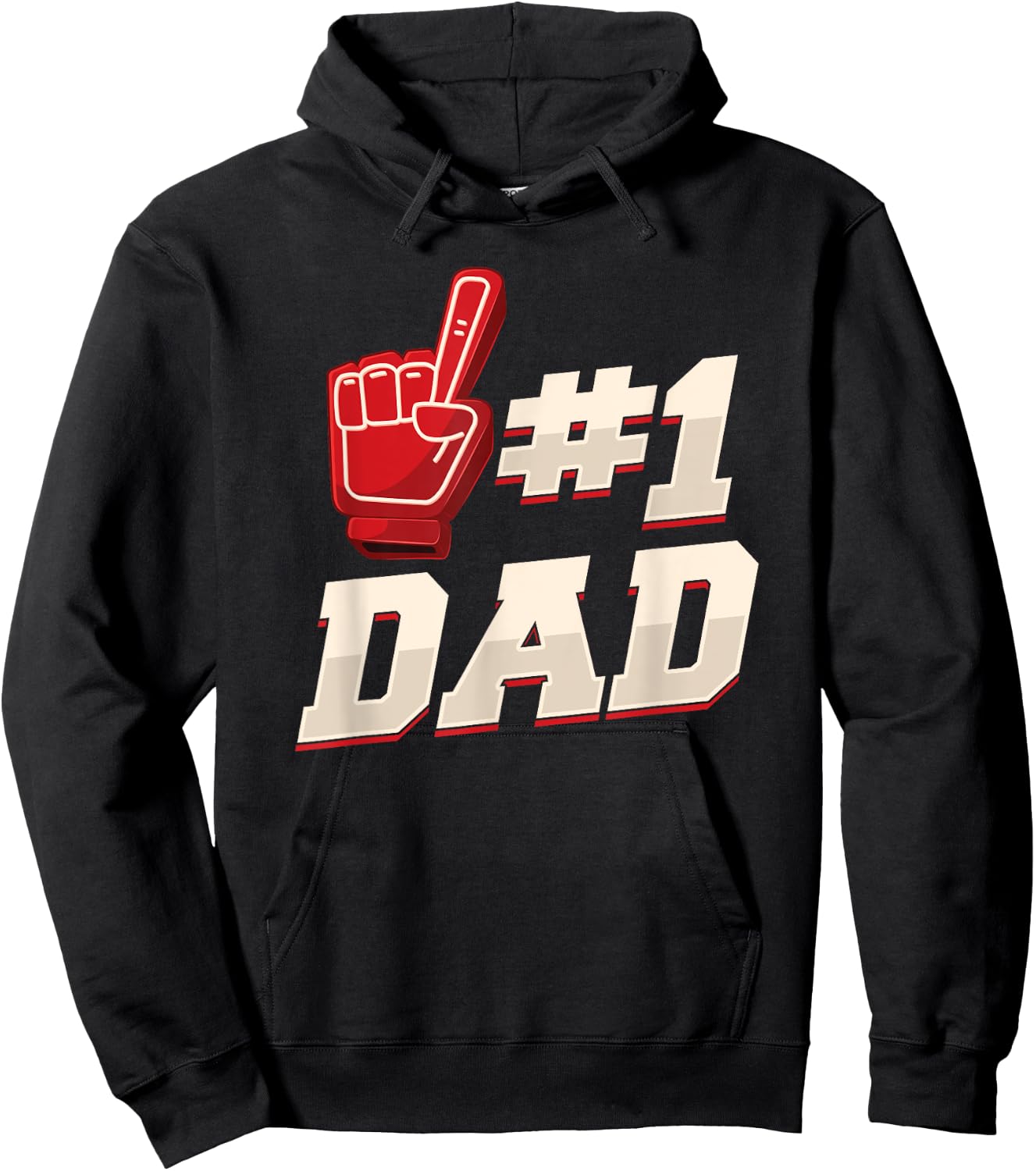 Athletic #1 Dad Number 1 Father Dad Father Father's Day Hoodie - Hoodie | Black
