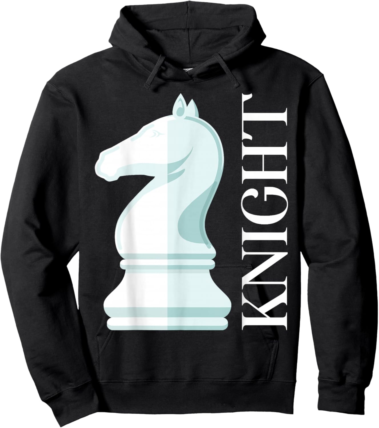White Knight Chess Piece Chess Lovers Gag Gifts Men Kids Hoodie - Hoodie | Black