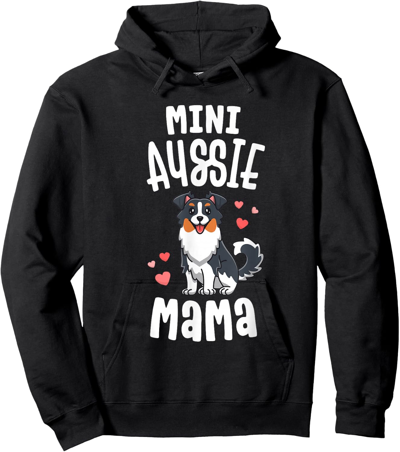 Mini Aussie Mama Shirt Women Toy Australian Shepherd Gifts Hoodie - Hoodie | Black