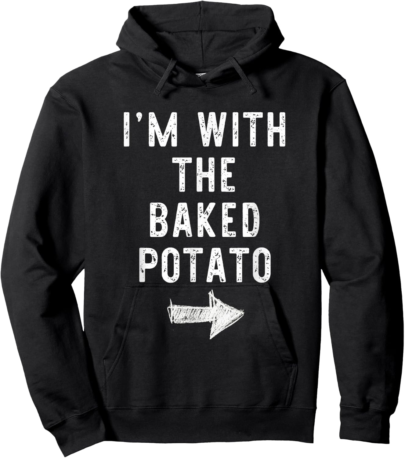 I’m With The Baked Potato Funny Halloween Couple Costume Hoodie - Hoodie | Black