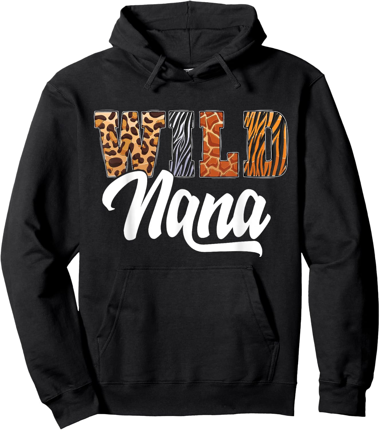 Wild Nana Zoo Born Wild Birthday Safari Jungle Hoodie - Hoodie | Black