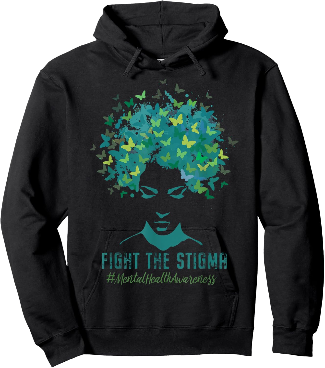 Mental Health Awareness Month Fight The Stigma Positive Zit Hoodie - Hoodie | Black