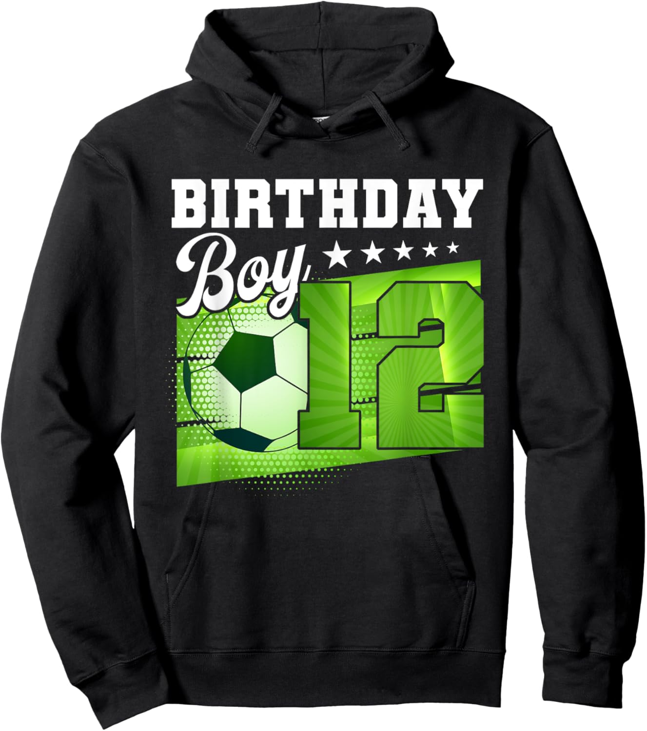 Birthday Boy 12 Soccer Its My 12th Birthday Boys Soccer Hoodie - Hoodie | Black