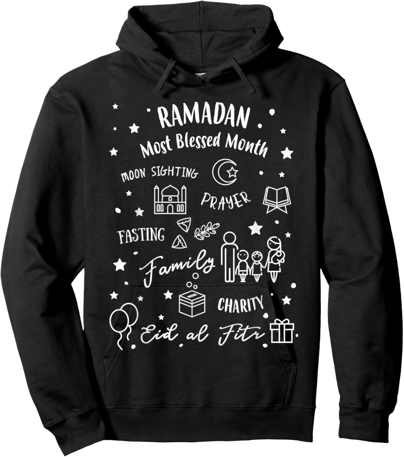 Ramadan Blessed Month Muslim Islamic Ramadhan Eid al Fitr Hoodie - Hoodie | Black