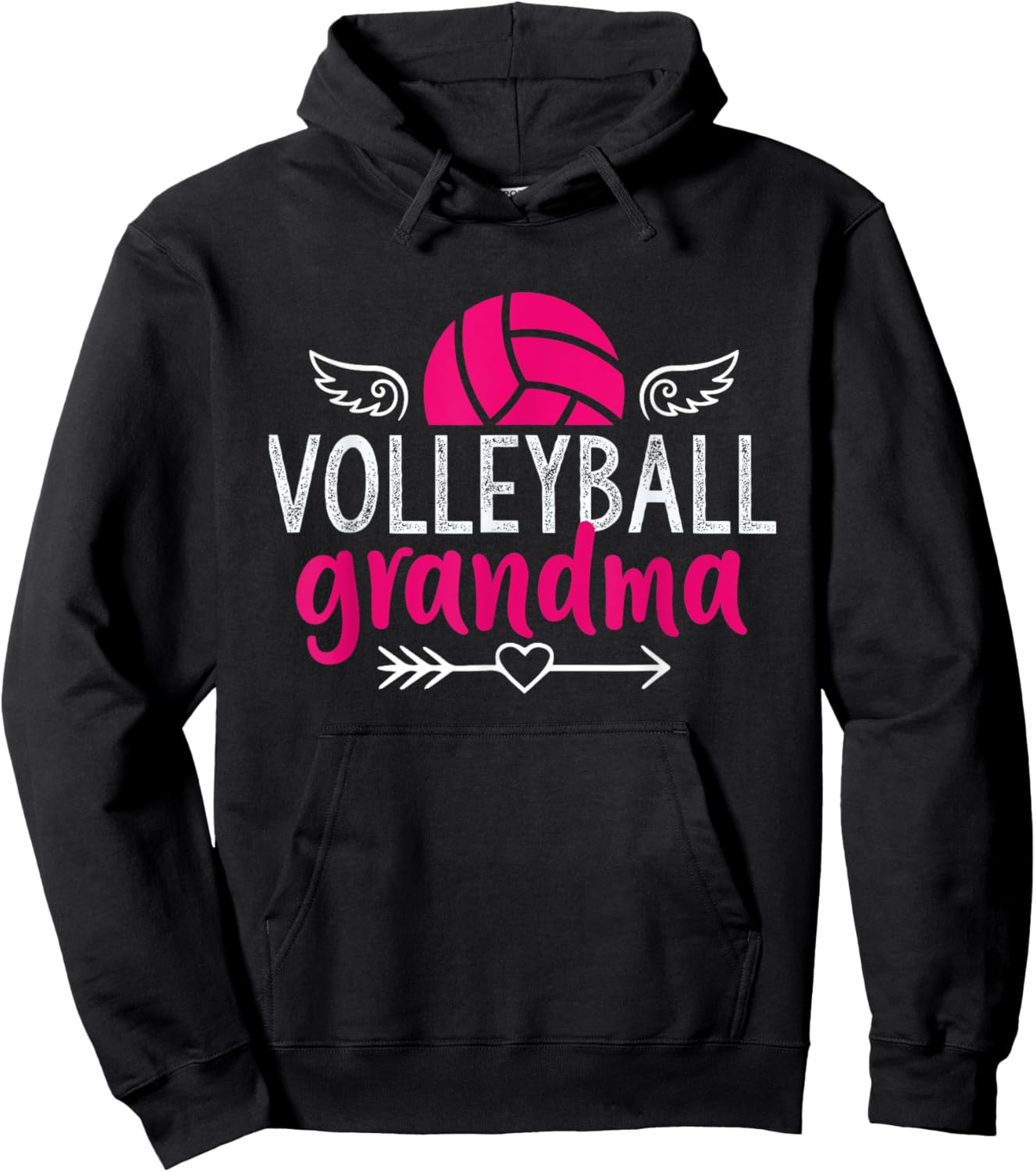 Volleyball Player Grandma Volleyball Lover Volleyball Women Hoodie - Hoodie | Black