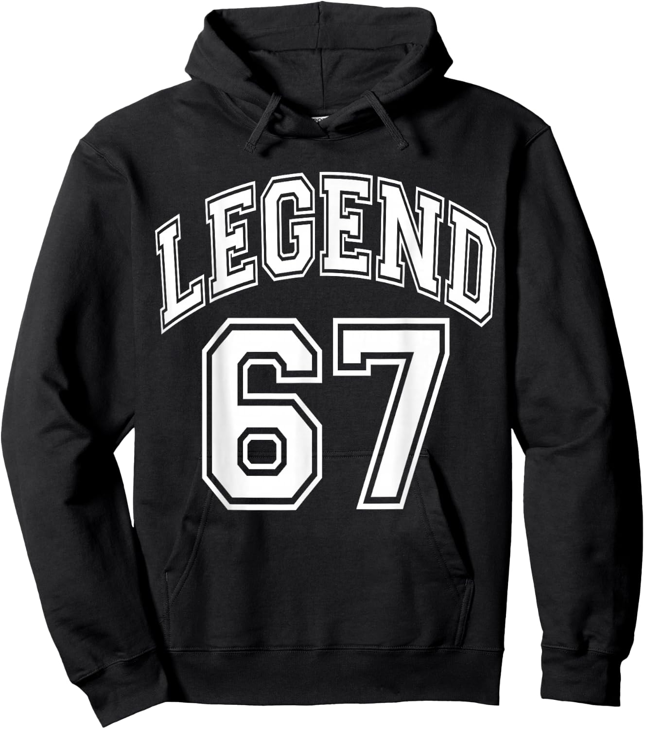 Legend 67 Number Varsity Team - 67th Birthday & 67 Years Old Hoodie - Hoodie | Black