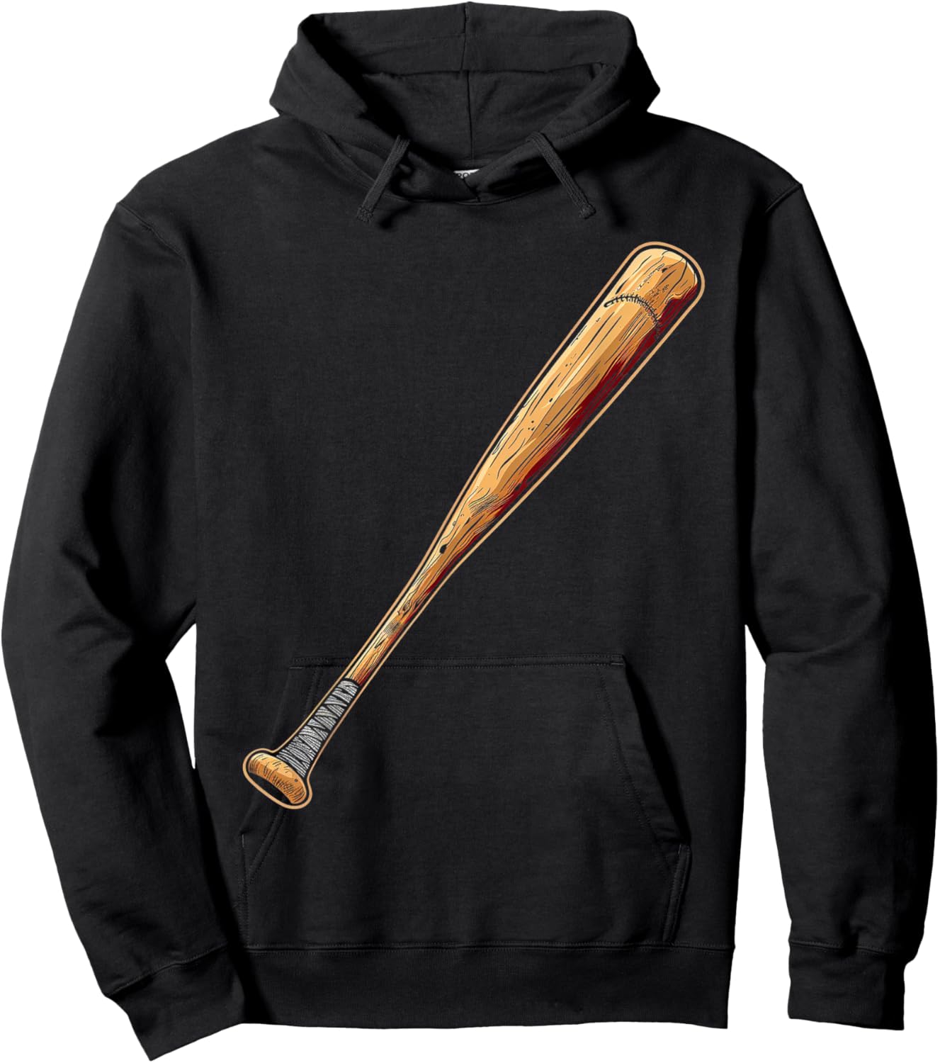 Vintage Baseball Bat Hoodie - Hoodie | Black