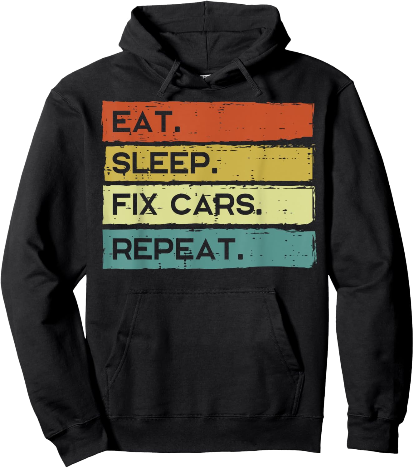 Mechanic Eat Sleep Fix Cars Repeat Funny Men Women Kids Hoodie - Hoodie | Black