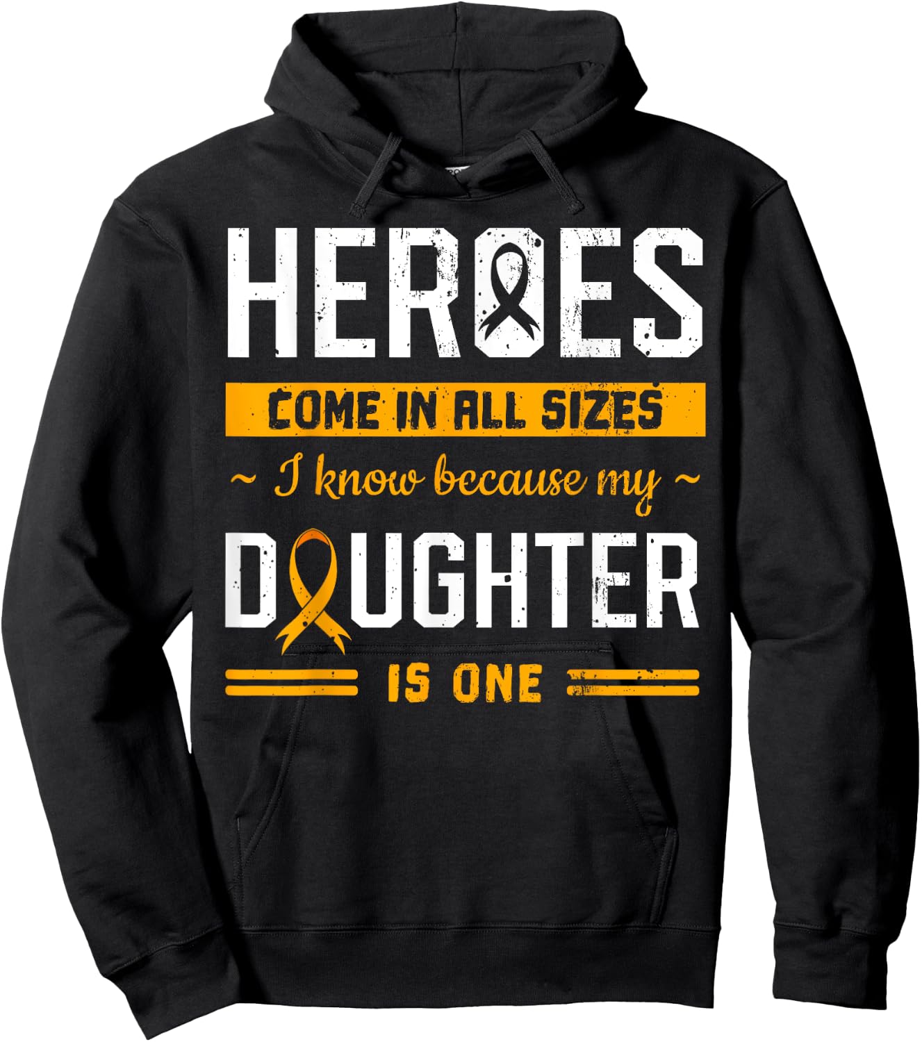 My Daughter Is My Hero Girl Childhood Cancer Medulloblastoma Hoodie - Hoodie | Black