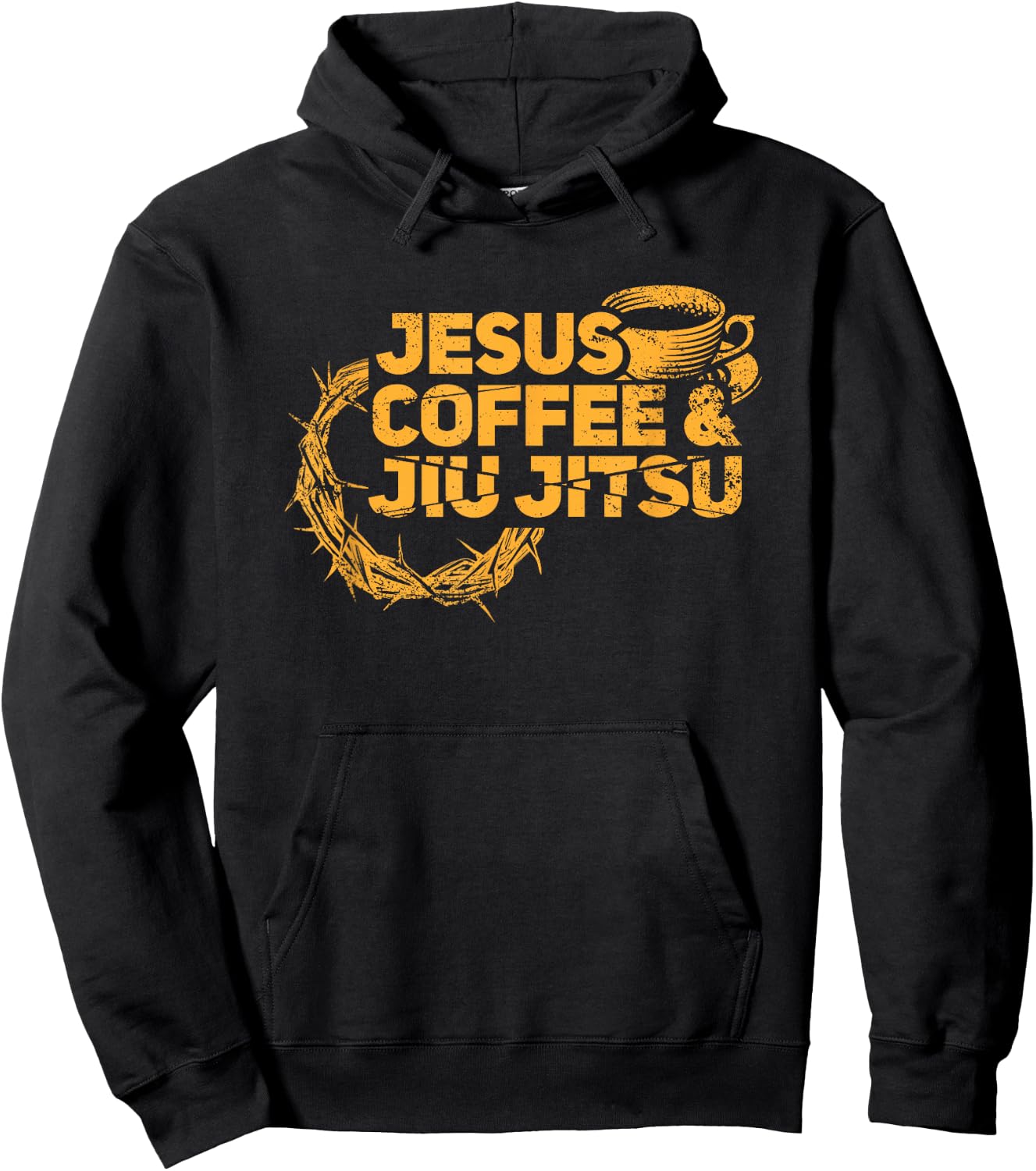 Jesus Jiu Jitsu & Coffee for Christian Martial Arts Fan Hoodie - Hoodie | Black