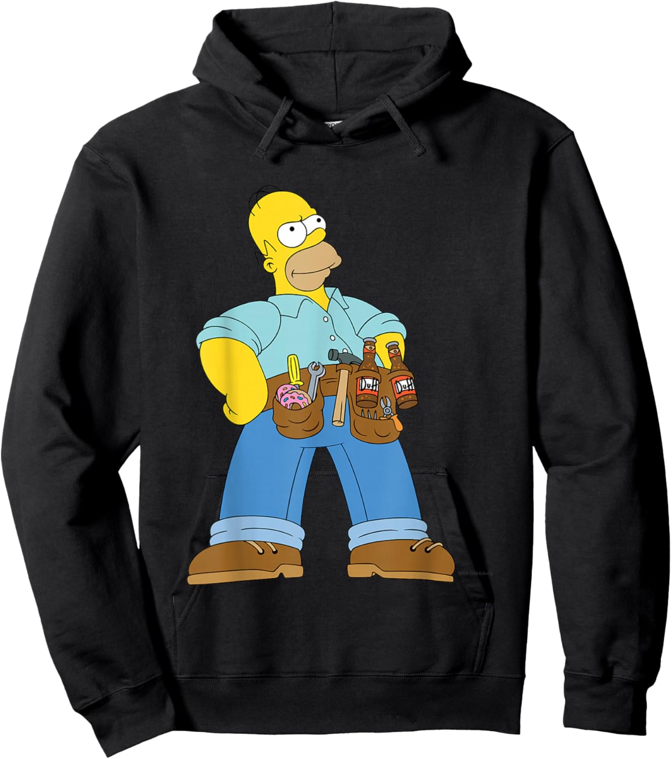 The Simpsons Duff & Donuts Handyman Homer Hoodie - Hoodie | Black