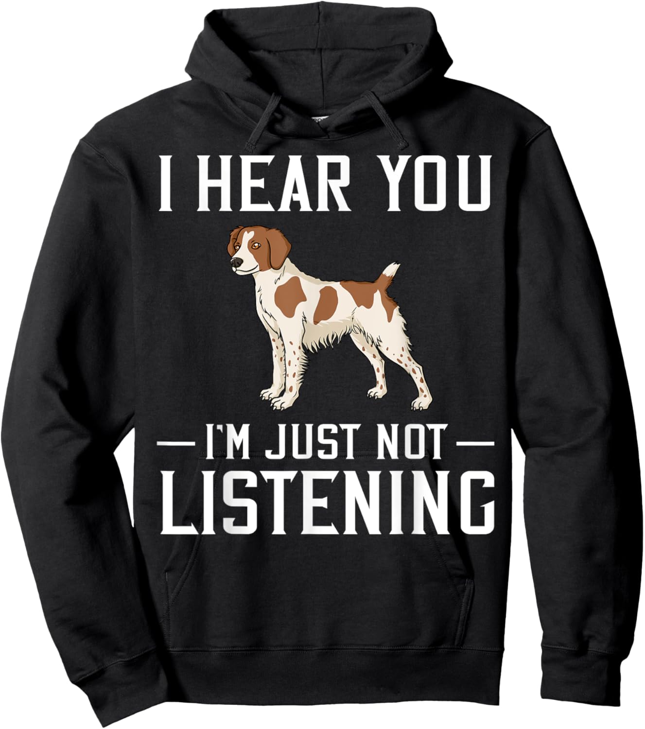 French Brittany Spaniel Puppies Owner Lover Hoodie - Hoodie | Black
