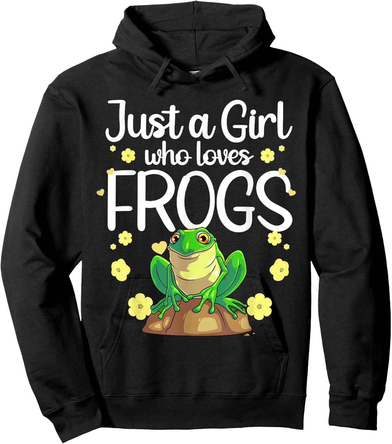 Cool Frog Girls Kids Toad Frog Lovers Zookeeper Hoodie - Hoodie | Black