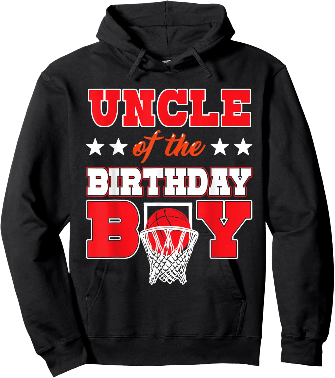 Basketball Party Uncle of the Birthday Boy Baller Family Men Hoodie - Hoodie | Black
