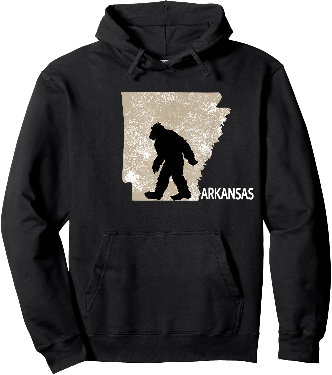 Funny Bigfoot I Believe Loves Arkansas AR Sasquatch Hoodie - Hoodie | Black