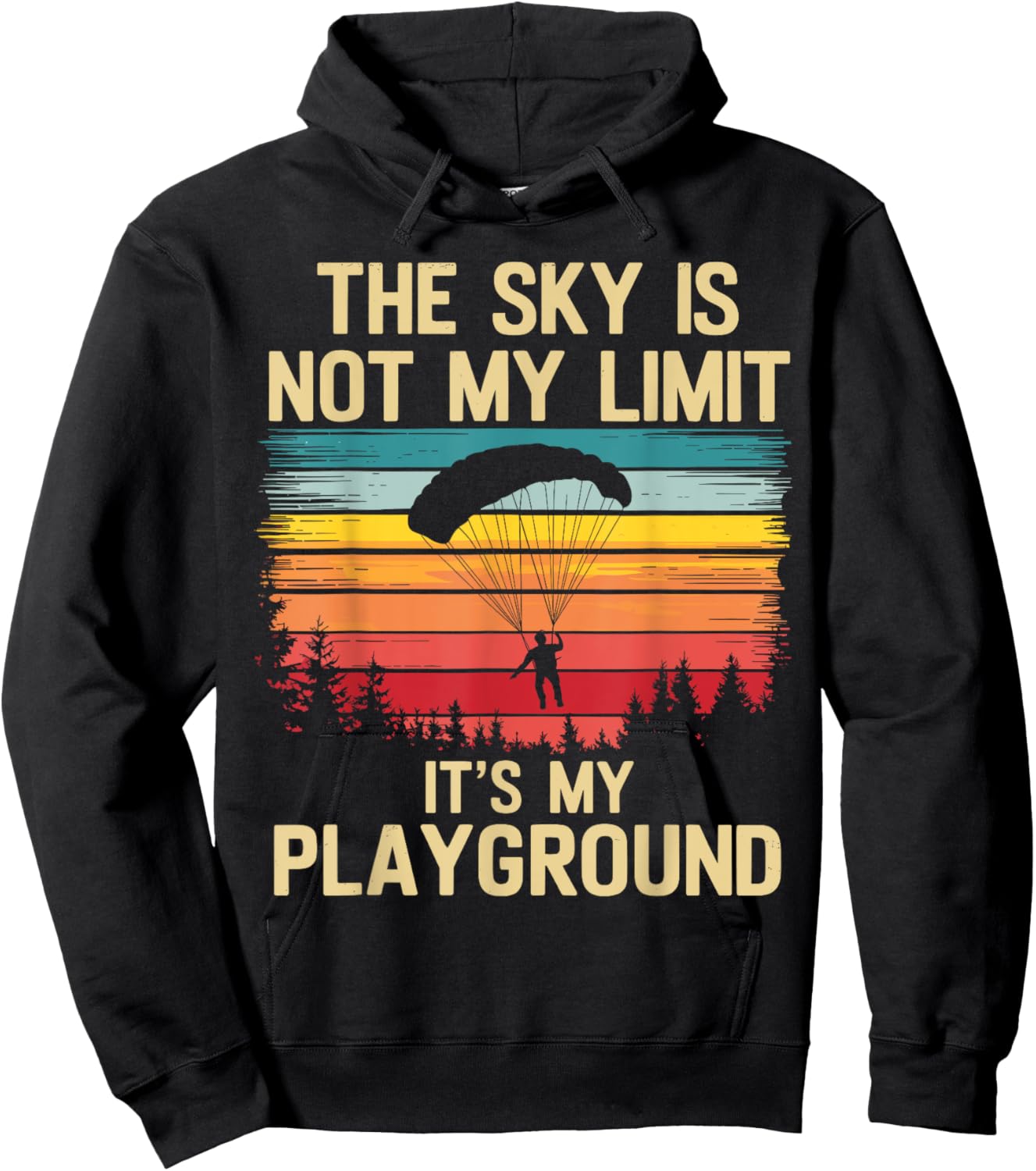 Funny Skydiving Men Women Skydive Parachute Sky Diver Lover Hoodie - Hoodie | Black
