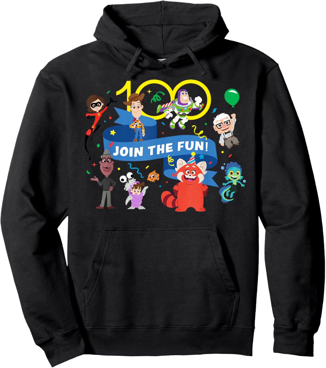 Disney 100 Pixar Join the Fun Anniversary D100 Hoodie - Hoodie | Black