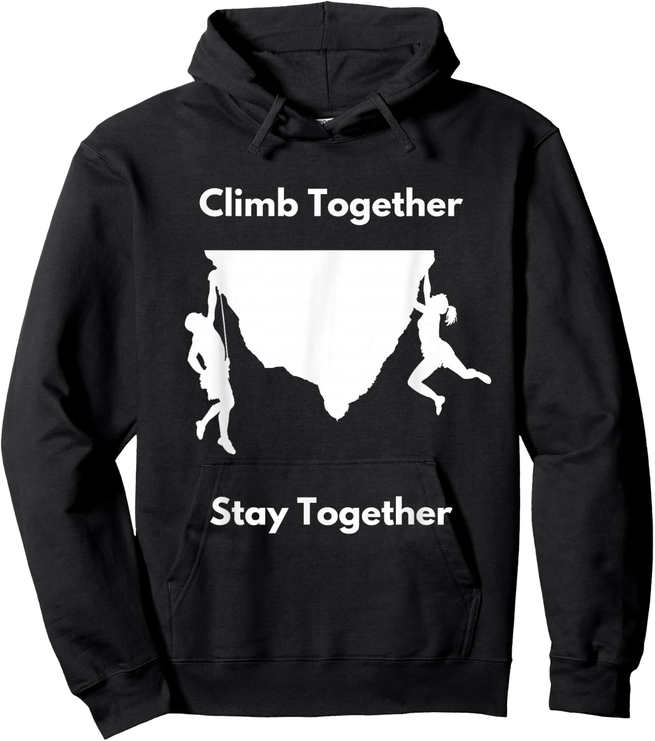 Bouldering Climb Free Rock Climbing Couple Stay Together Hoodie - Hoodie | Black