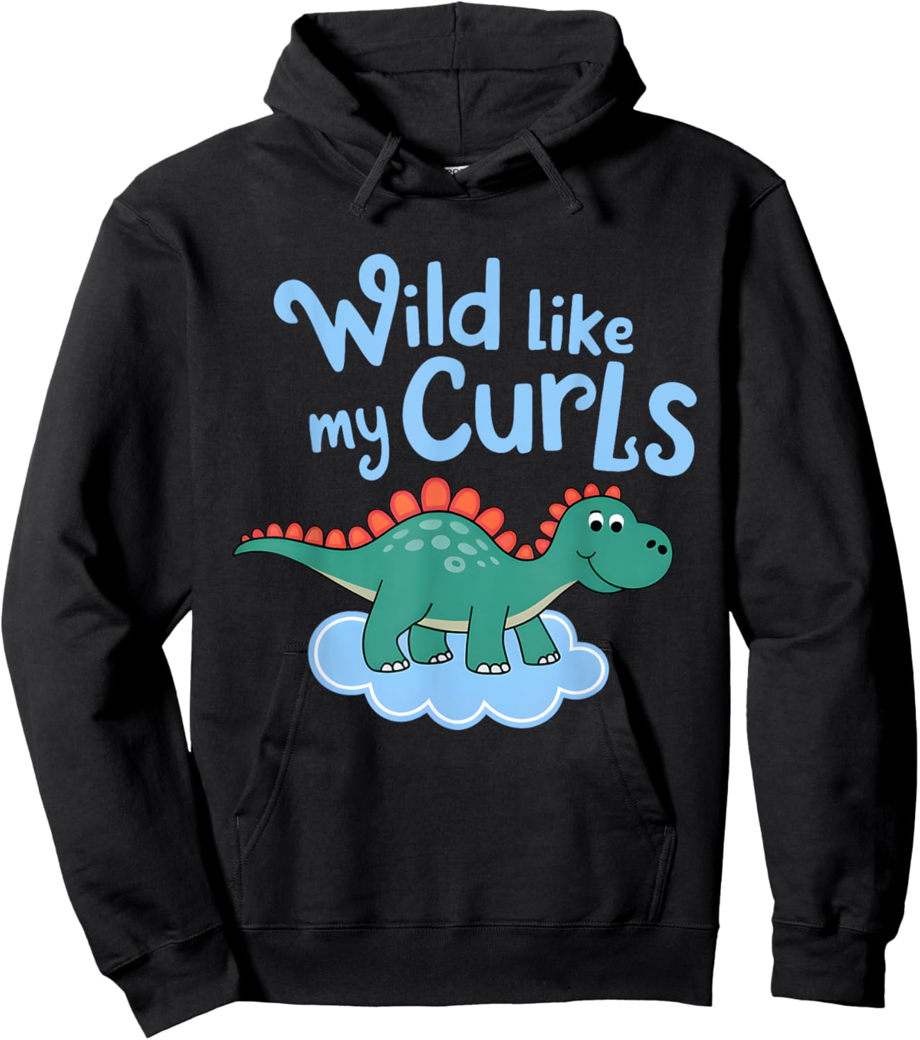 Wild Like My Curls Toddler Cute Curly Haired Hoodie - Hoodie | Black